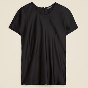 J. Crew Women's Drapy T-shirt top in Black size Small‎ NWT CD050